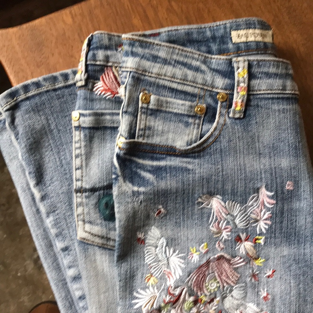 COPY - 7 For All Mankind Zac Posen Embroidered Jeans 31